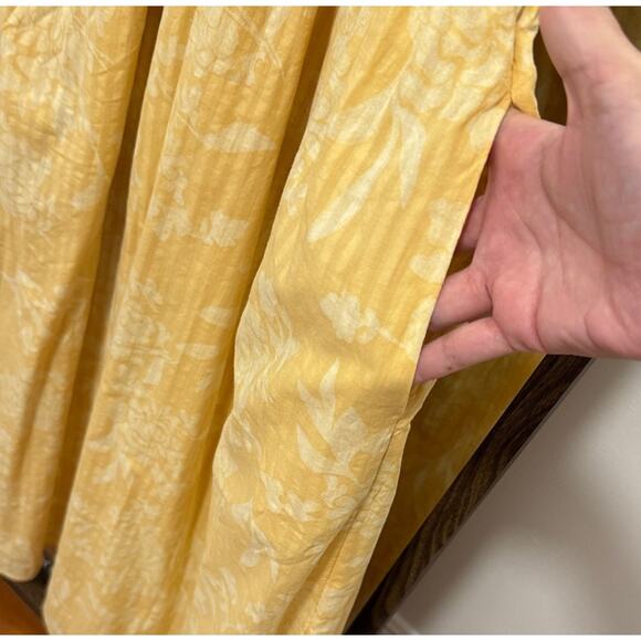 Universal Thread Yellow Striped Seersucker Boho Midi Dress with Pockets Size XXL - Picture 5 of 8